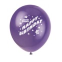 8 12" J BIEBER 2 BDAY BLLNS 2S