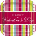 8 VALENTINE STRIPE  9" SQR PLA