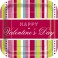 8 VALENTINE STRIPE  9" SQR PLA