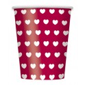 8 VALENTINE STRIPE 9OZ CUPS