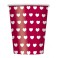 8 VALENTINE STRIPE 9OZ CUPS