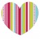 8 HEART STRIPE MINI CUTOUTS 5"