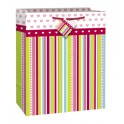 HEARTS AND STRIPE GIFTBAG LRGE
