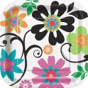 10 FLIRTY FLOWERS 7" SQR PLATE