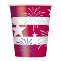 8 PATRIOTIC STARS 9OZ CUPS