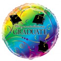 18" PKG GRAD SCROLL FOIL BLLN