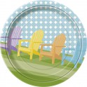 8 SUNNY CHAIRS 9" PLATES