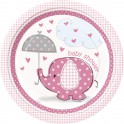 8 UMBRELLAPHANTS PINK 9" PLTS