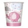 8 UMBRELLAPHANTS PINK 9OZ CUPS