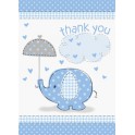 8 UMBRPHNTS BLU THNK YOU NOTES
