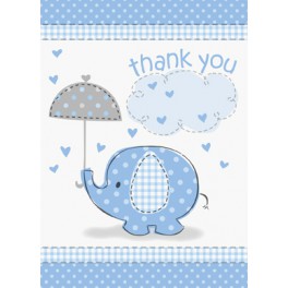 8 UMBRPHNTS BLU THNK YOU NOTES
