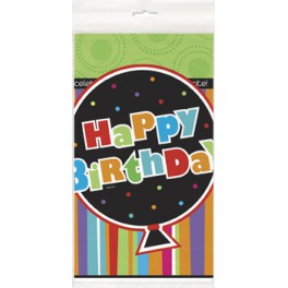 BIRTHDAY STRIPES TABLECOVER