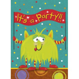 8 ALIEN FUN INVITATIONS