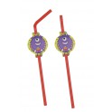 20 ALIEN FUN STRAWS W/DECALS