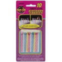 10 FAST LITE BDAY CANDLES ASST