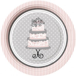 8 ELEGANT WEDDING 7" PLATES
