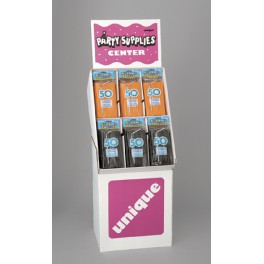 HLLWN STRAWS FLOOR DISPLY 72PC