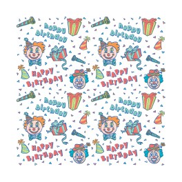 CLOWN BDAY VALUE GIFTWRP 30"X5