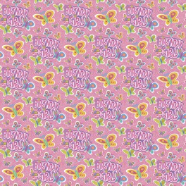 BDAY GIRL GIFTWRAP 30"X5'