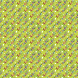 BDAY LIME SWIRL GIFTWRAP 30"X5