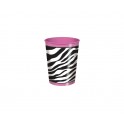 ZEBRA PASSON 16OZ  PLSTC CUP