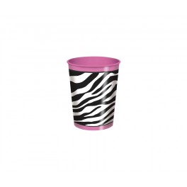 ZEBRA PASSON 16OZ  PLSTC CUP