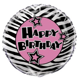 18" BULK ZEBRA PASSN FOIL BLN