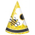 8 BUSY BEES PARTY HATS