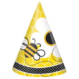 8 BUSY BEES PARTY HATS