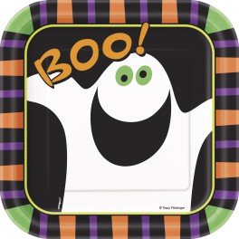 10 PUMPKIN BOO 7" SQR PLATE