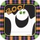 10 PUMPKIN BOO 7" SQR PLATE