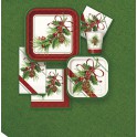 8 HOLLY SPRIG 9" SQR PLATE