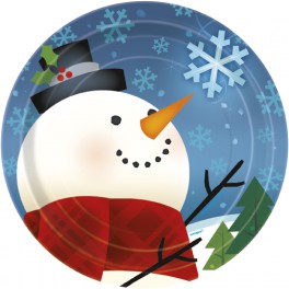 8 JOYFUL SNOWMAN 7" PLATE