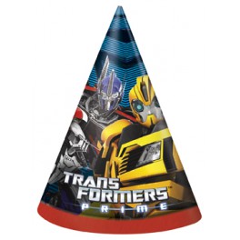 8 TRANSFORMERS PARTY HATS