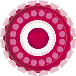 8 RADIANT HEARTS 7" PLATE