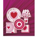 8 RADIANT HEARTS 9" PLATE