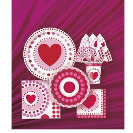 8 RADIANT HEARTS 9" PLATE
