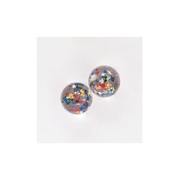 12 35MM CLEAR STARS BOUNCE BAL