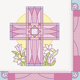 16 SACRED CROSS PINK BEV NAPS