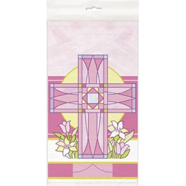 SACRED CROSS PINK TABLECOVER