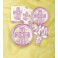 8 SACRED CROSS PINK 9" PLATE