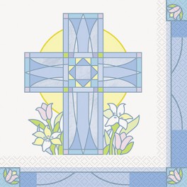 16 SACRED CROSS BLUE LUNCH NAP