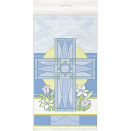 SACRED CROSS BLUE TABLECOVER