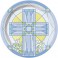 8 SACRED CROSS BLUE 7" PLATE