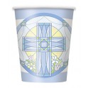 8 SACRED CROSS BLUE 9OZ CUPS