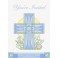 8 SACRED CROSS BLUE INVITES