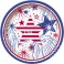 8 USA FIREWORKS 7" PLATE