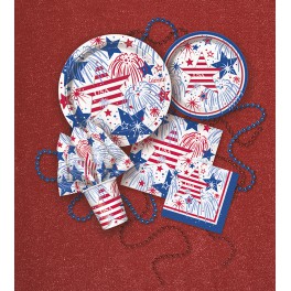 8 USA FIREWORKS 9" PLATE