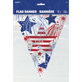 USA FIREWORKS FLAG BANNER 12FT