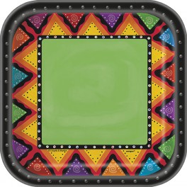 10 FIESTIVITY 7" SQR PLATES